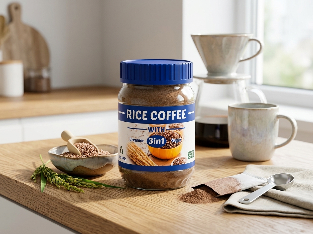 ILOCOS RICE COFFEE 3in1 (NO CAFFEINE) 400 grams with creamer and brown sugar