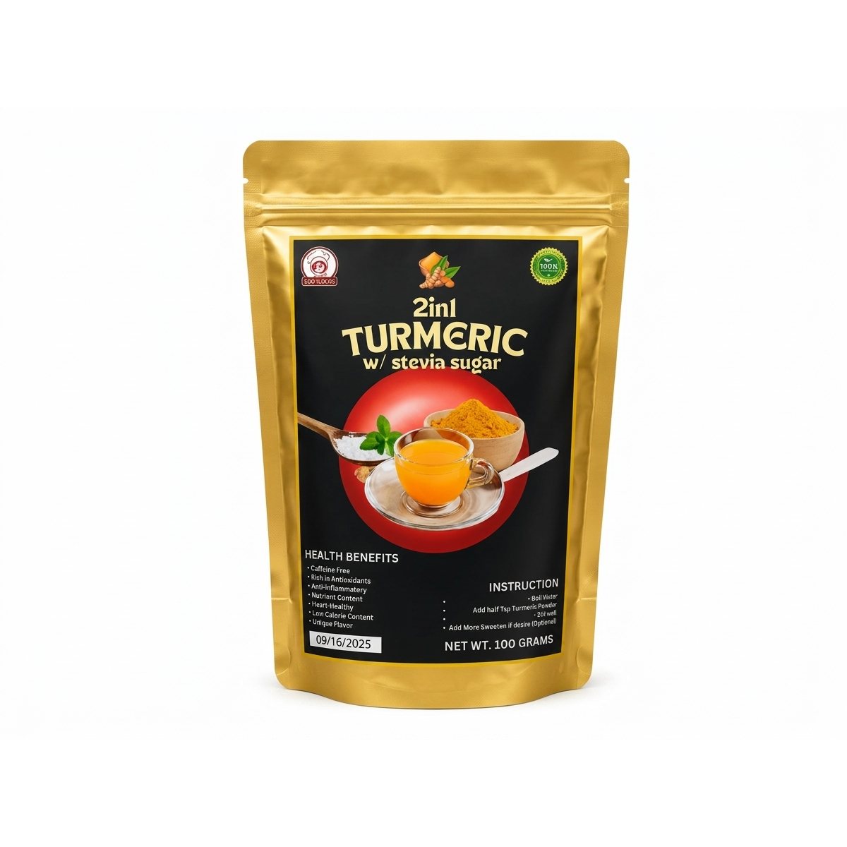 2 in1 Turmeric Powder Organic 100 Grams product photo