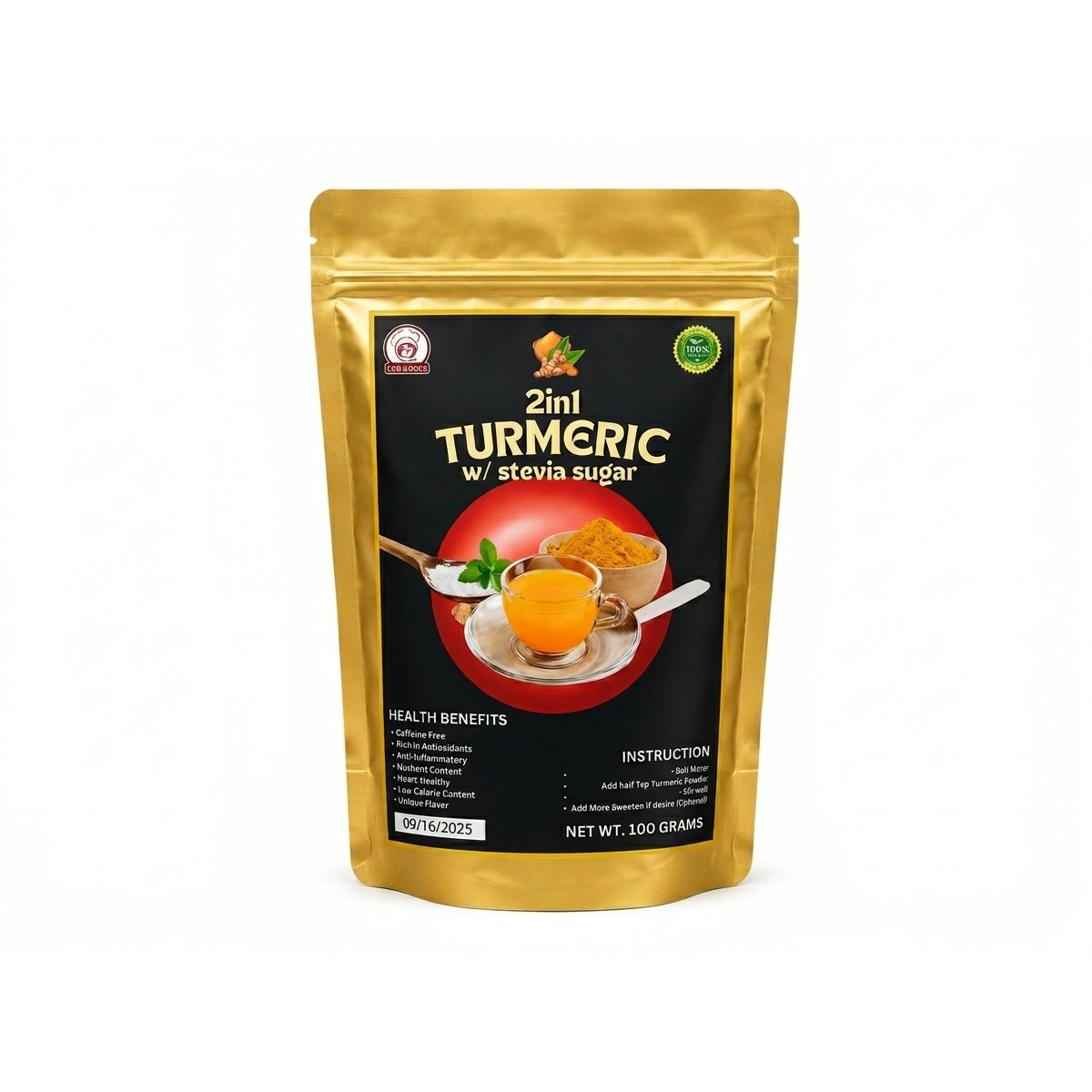 2 in1 Turmeric Powder Organic 100 Grams product photo