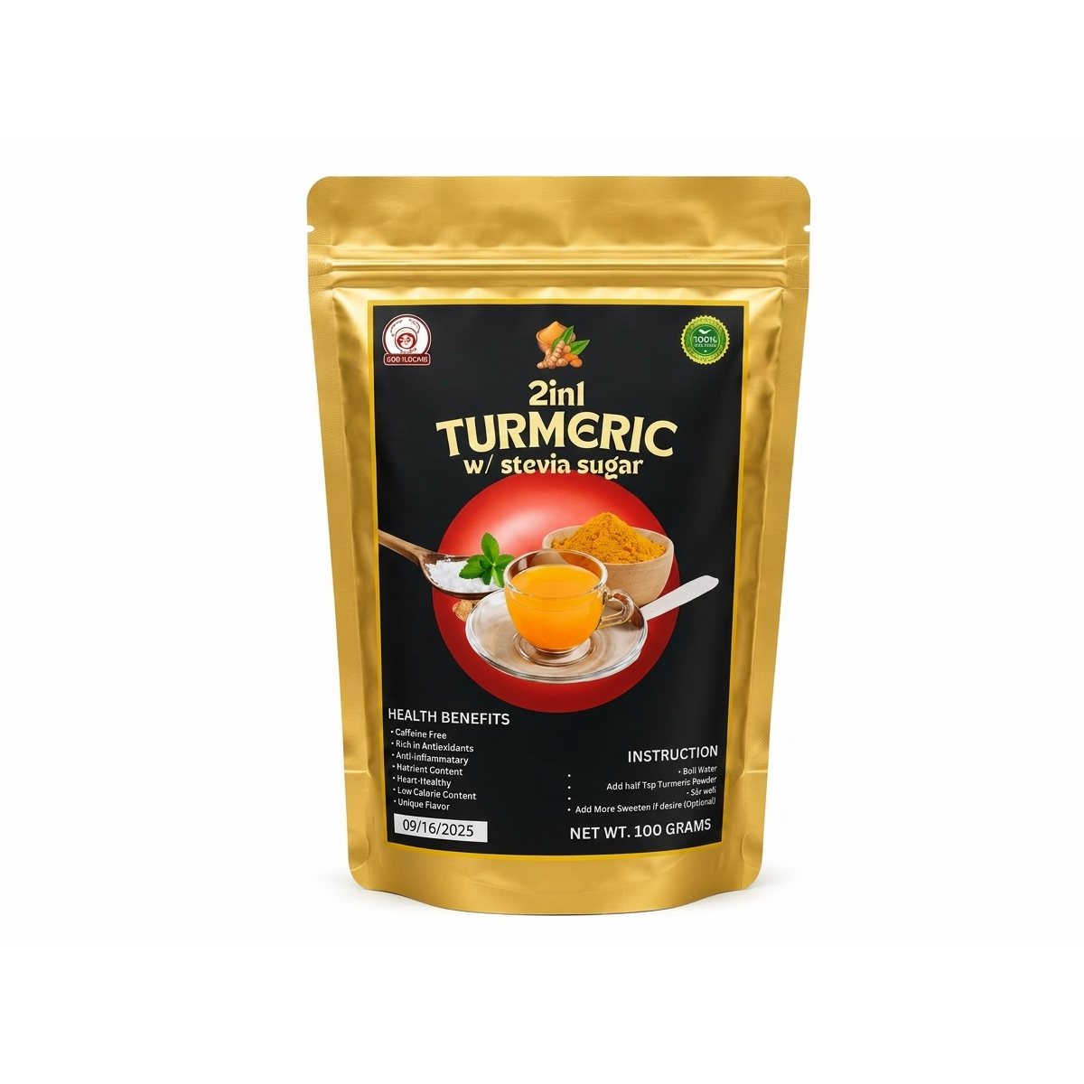 2 in1 Turmeric Powder Organic 100 Grams product photo