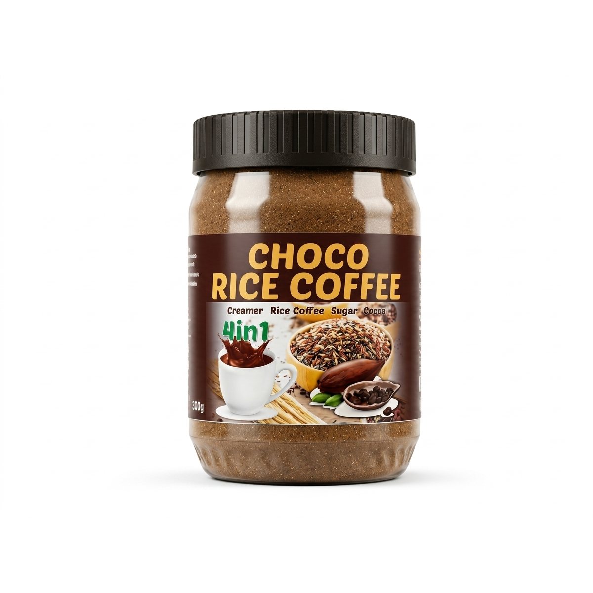 4in1 choco rice coffee 400 grams Bottle Organic Natural product photo