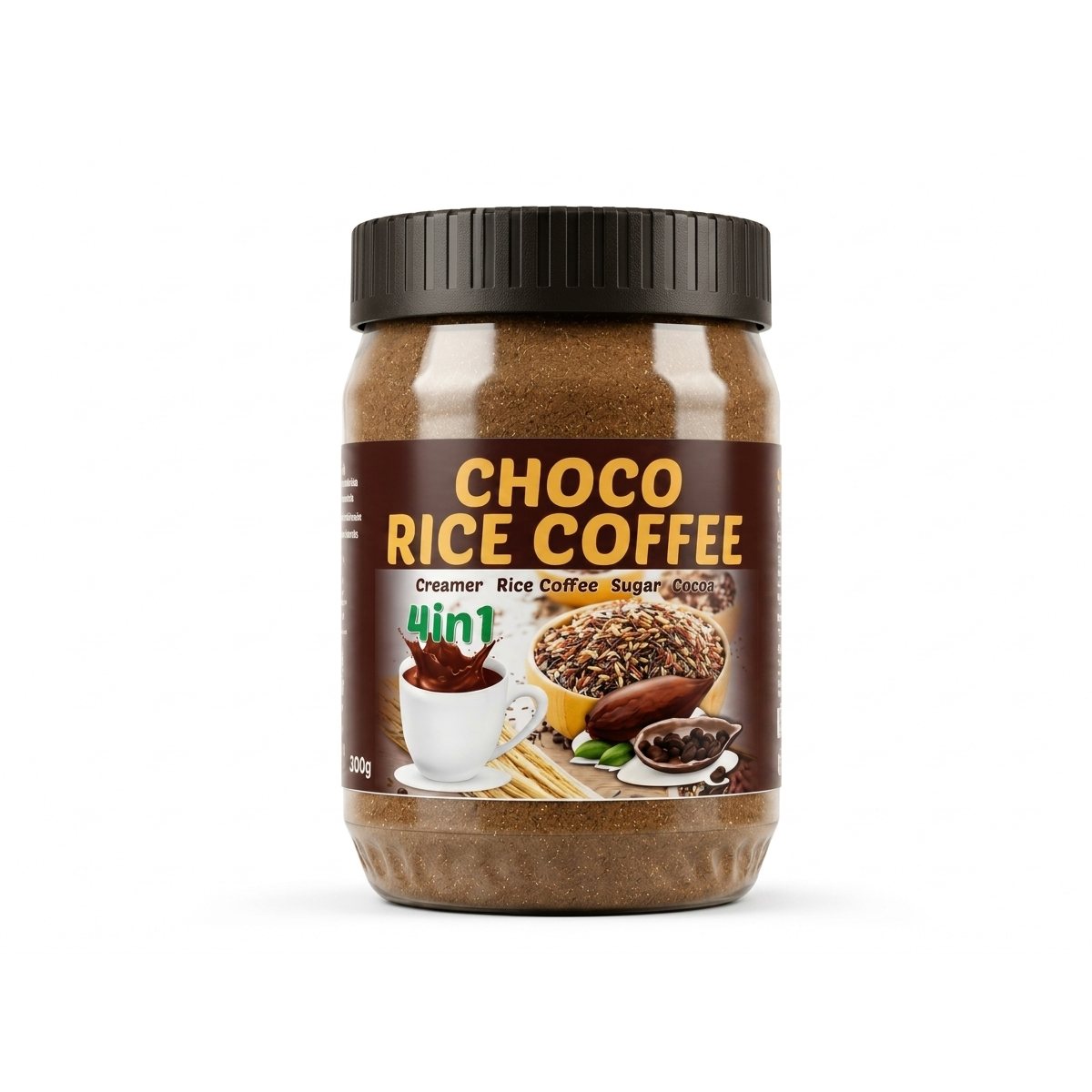 4in1 choco rice coffee 400 grams Bottle Organic Natural product photo