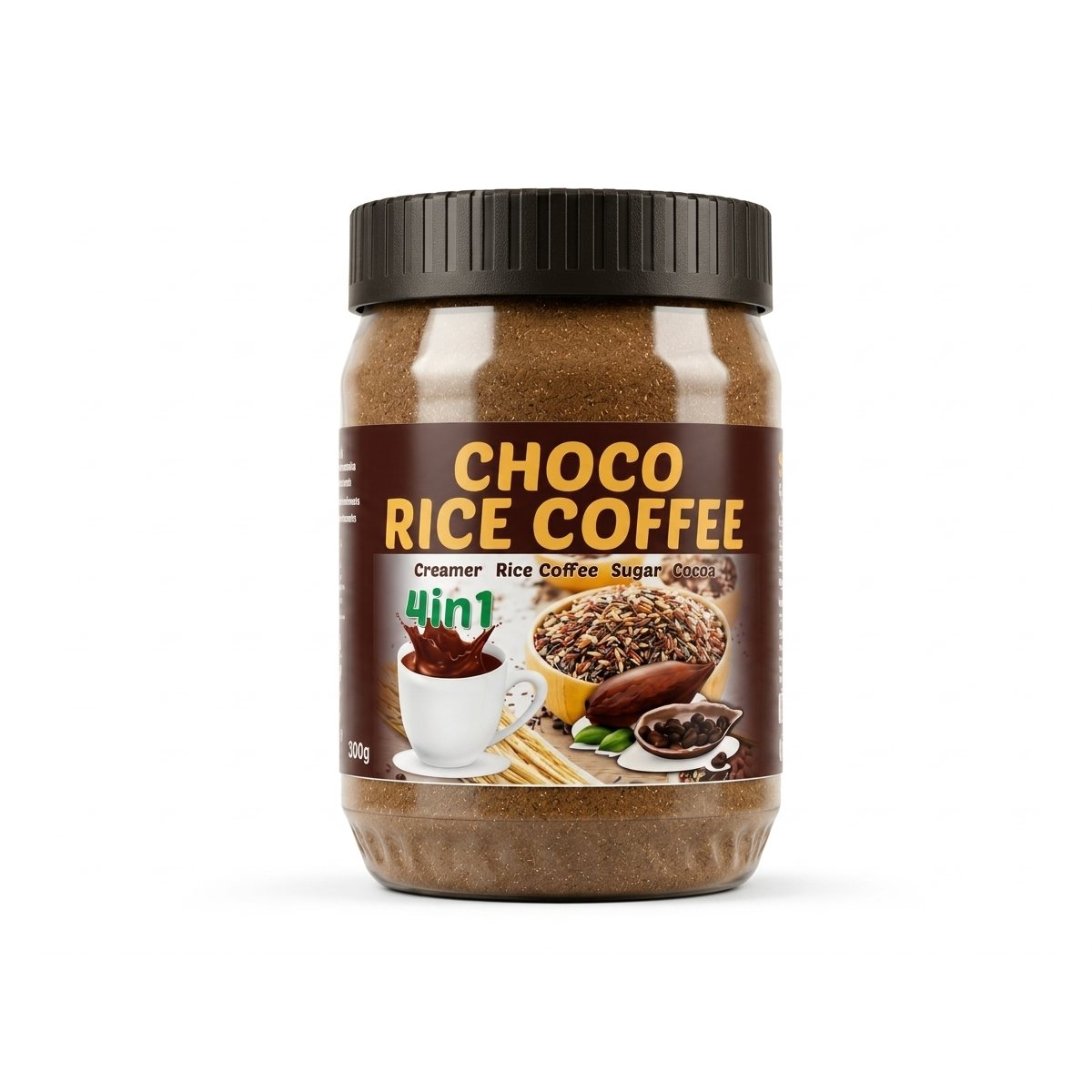 4in1 choco rice coffee 400 grams Bottle Organic Natural product photo