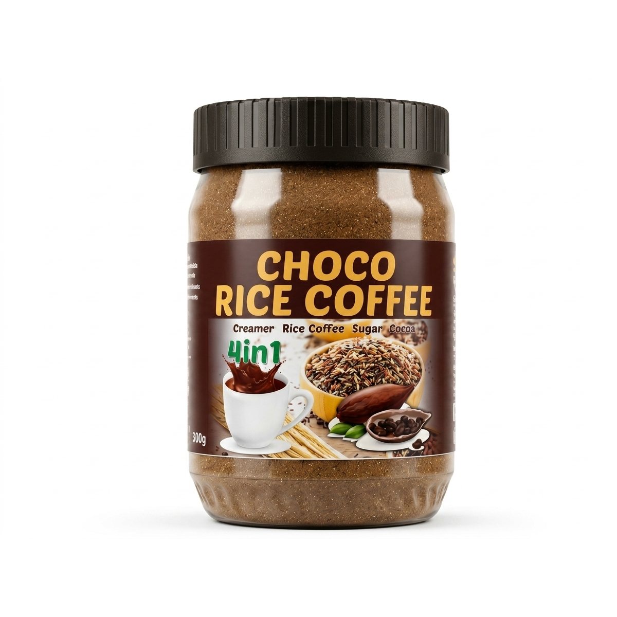 4in1 choco rice coffee 400 grams Bottle Organic Natural product photo