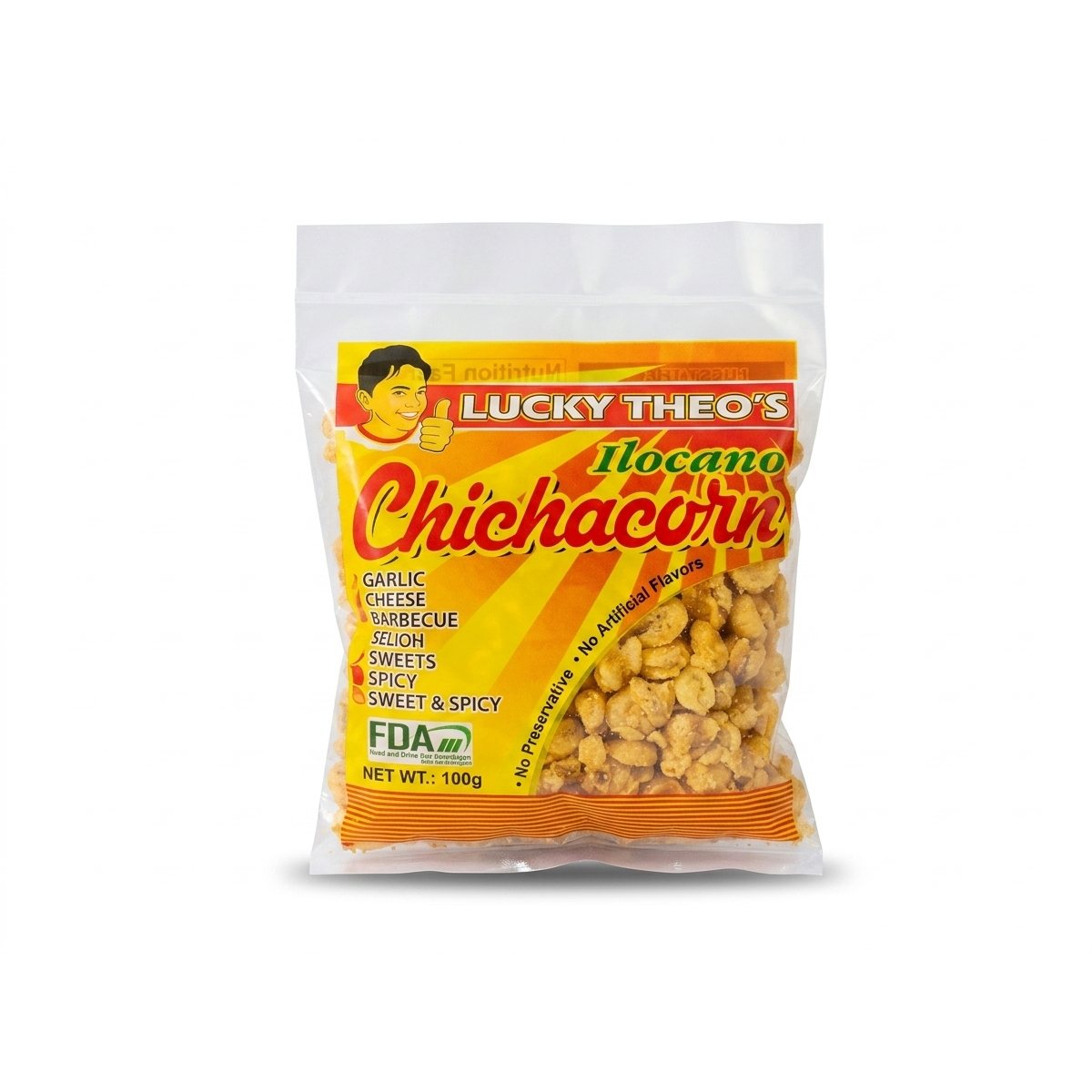 Ilocos Crunchy Chichacorn Garlic Flavor 90 Grams product photo