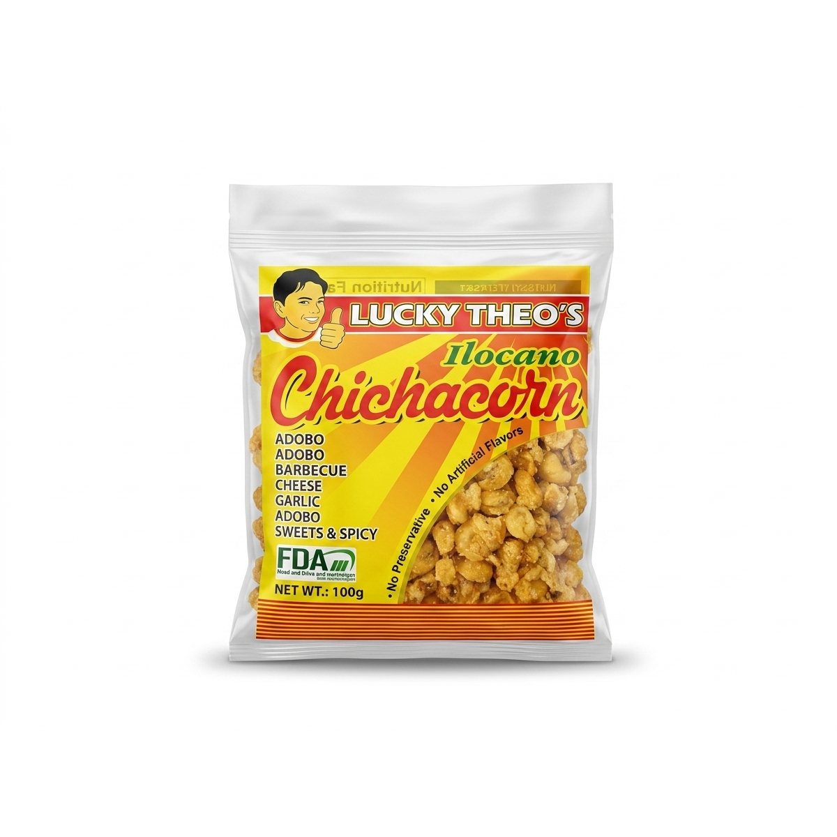 Ilocos Crunchy Chichacorn Garlic Flavor 90 Grams product photo