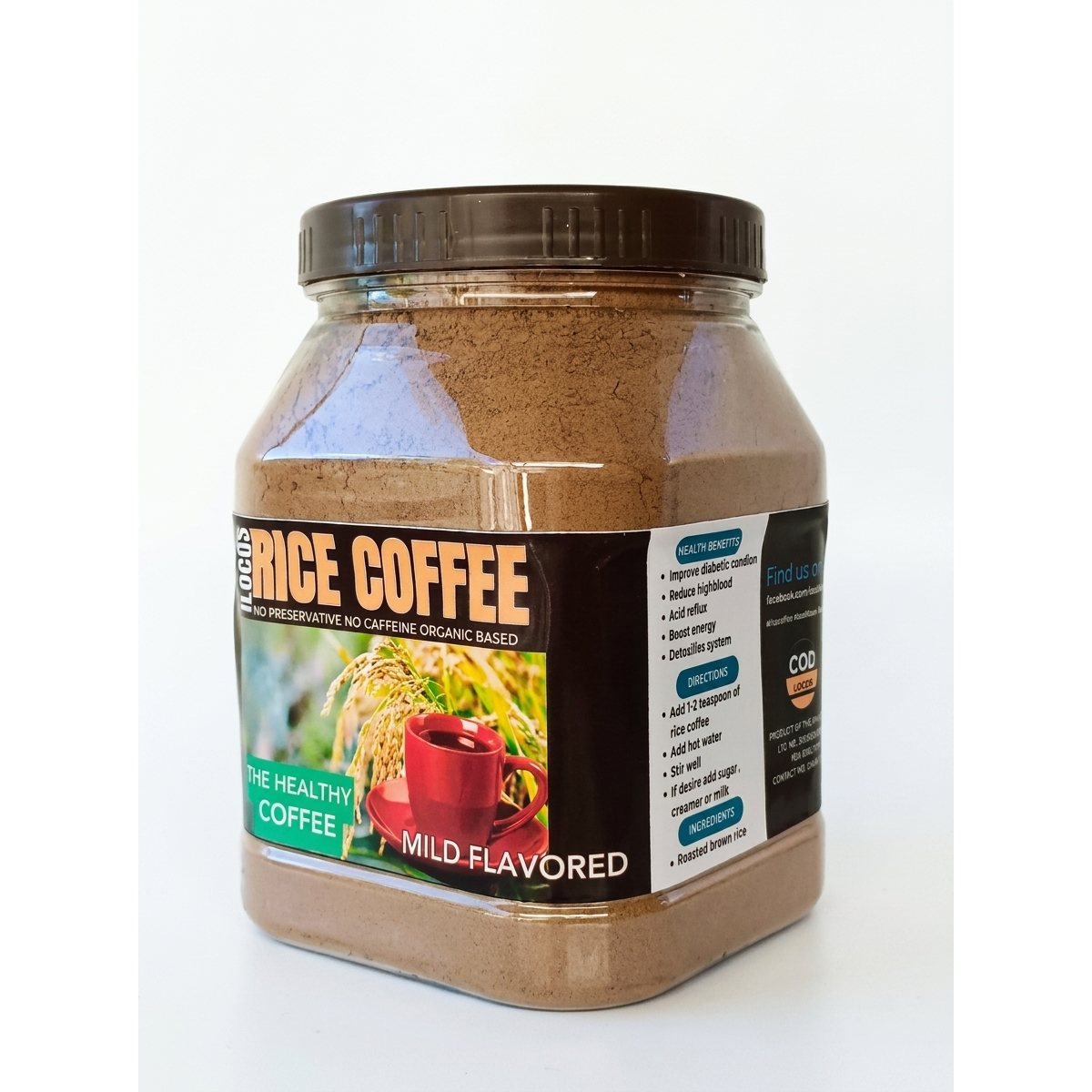 Ilocos organic rice coffee no caffeine 1 Kilo mild flavor product photo