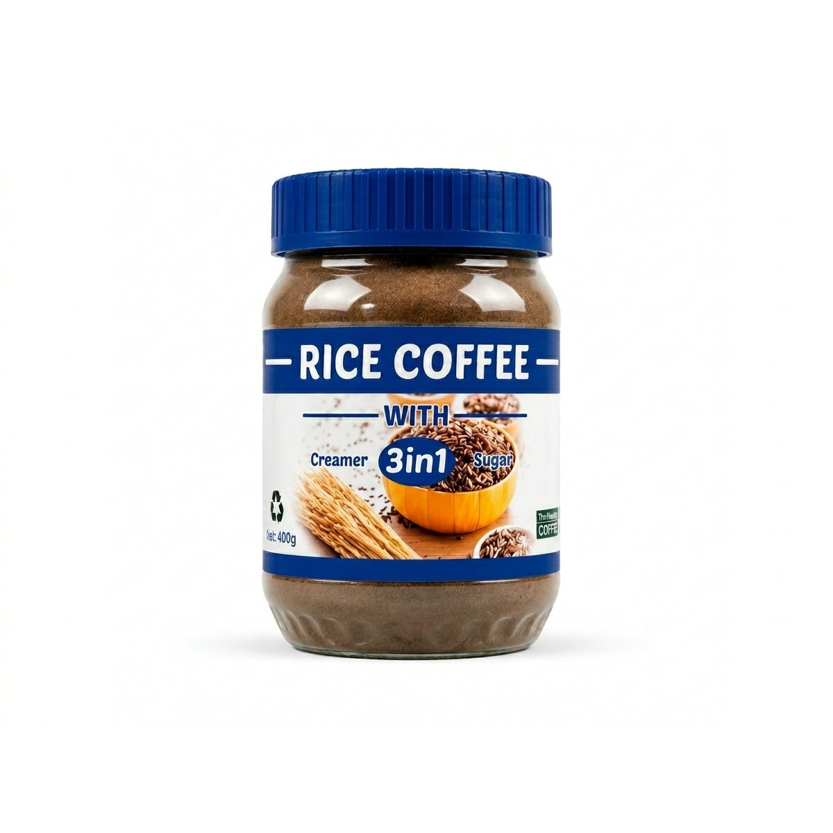 ILOCOS RICE COFFEE 3in1 (NO CAFFEINE) 400 grams with creamer and brown sugar product photo