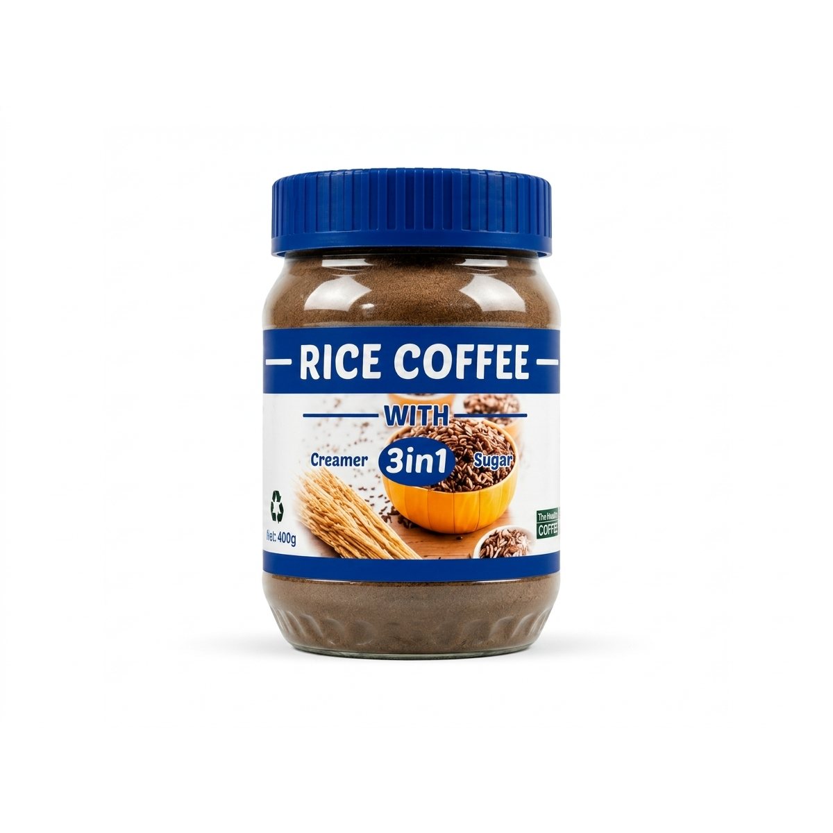 ILOCOS RICE COFFEE 3in1 (NO CAFFEINE) 400 grams with creamer and brown sugar product photo