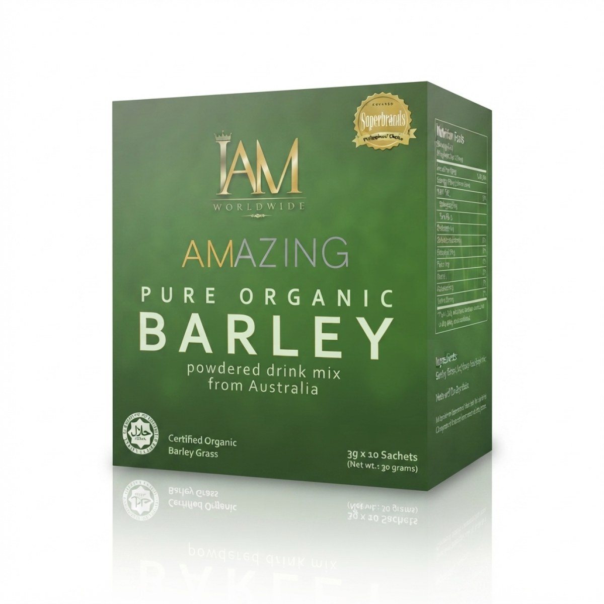 Original IAM Amazing Pure Organic Barley 1 Box 10 Sachet