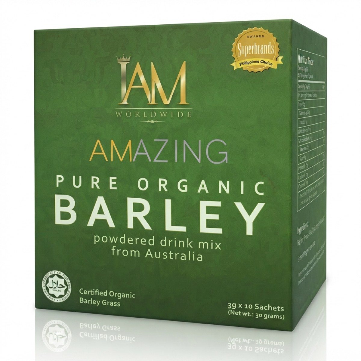 Original IAM Amazing Pure Organic Barley 1 Box 10 Sachet product photo