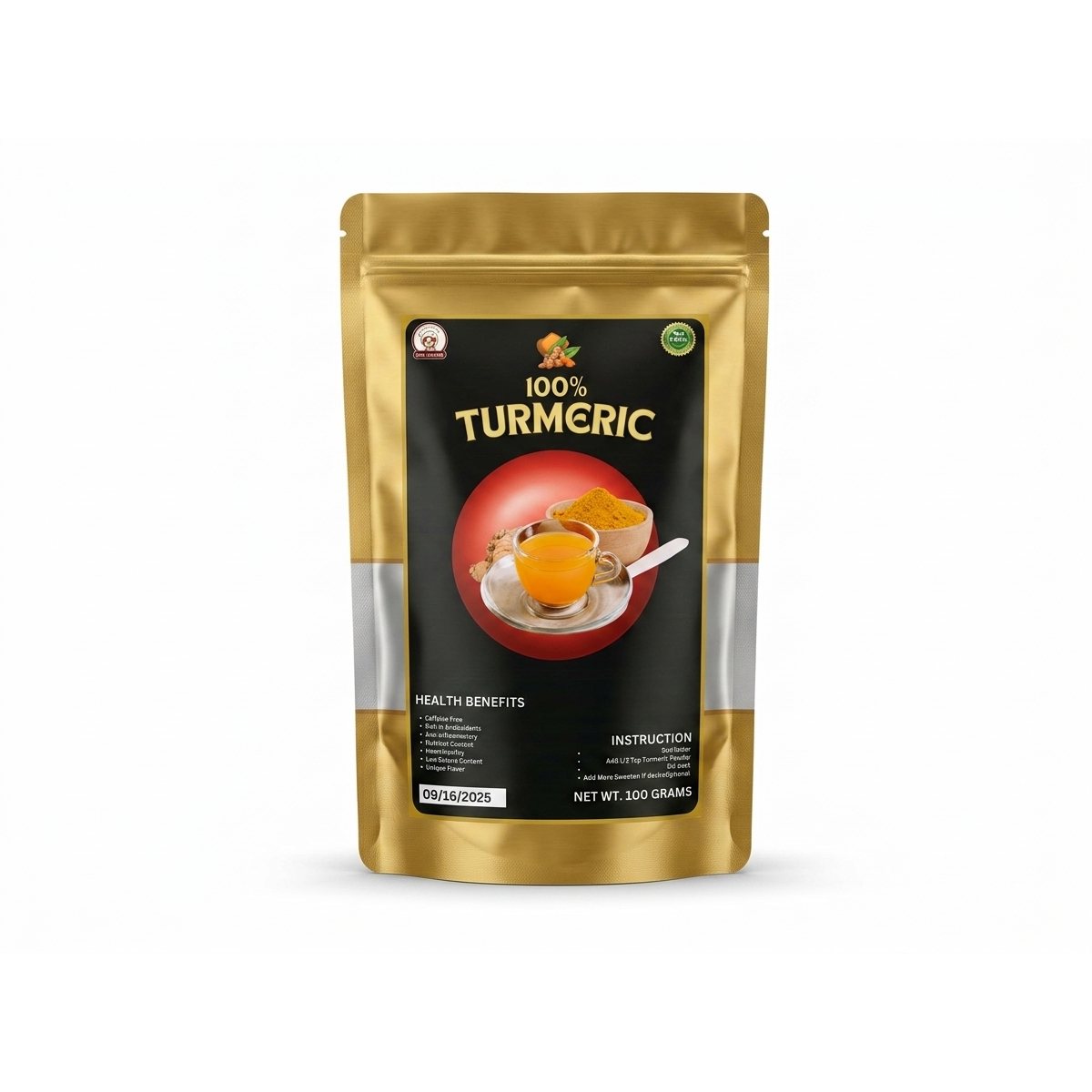 Pure Turmeric Powder Organic 100 Grams product photo