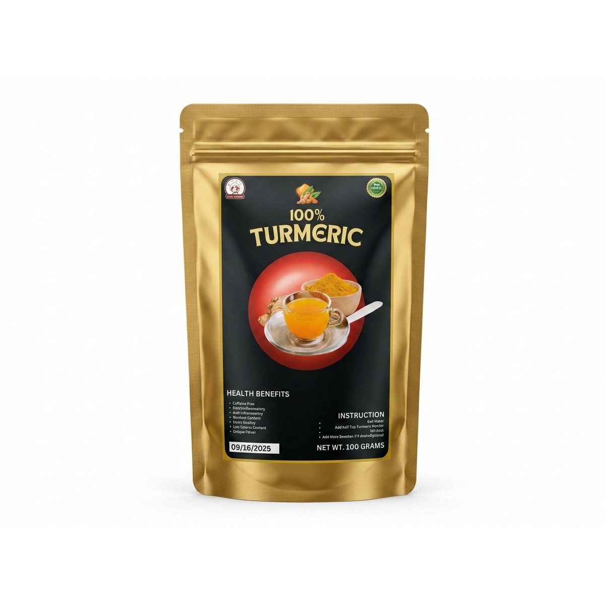 Pure Turmeric Powder Organic 100 Grams product photo
