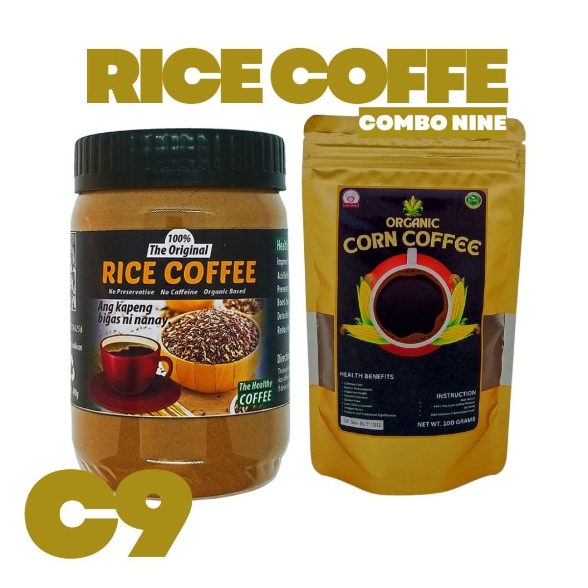 Rice coffee combo pack Organic Sugar Free Bottle Beverage Flavor product photo