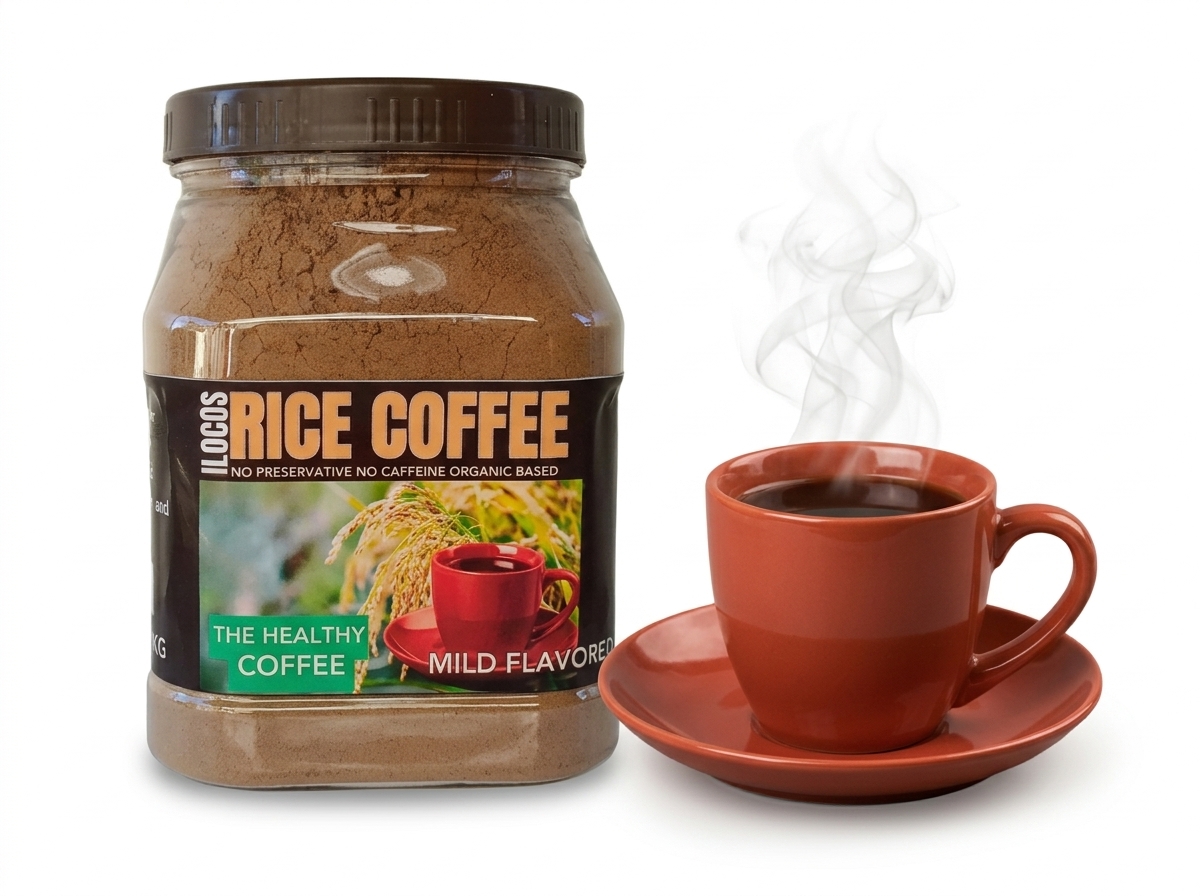 Ilocos organic rice coffee no caffeine 1 Kilo mild flavor