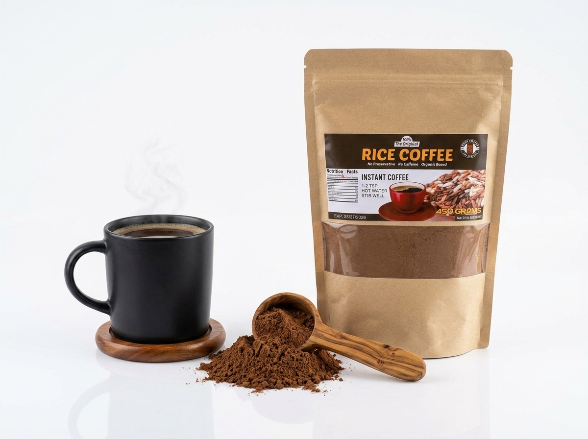 Rice coffee 450 grams no caffeine pure organic brown rice